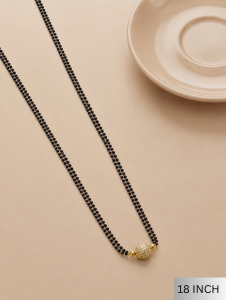 12 MM Double Chain Ball Mangalsutra 12 MM Double Chain Ball Mangalsutra | 18 Inch Black Bead Necklace